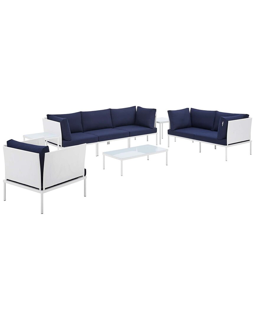 Modway Harmony 8-piece Sunbrella Outdoor Patio Seating Set In White