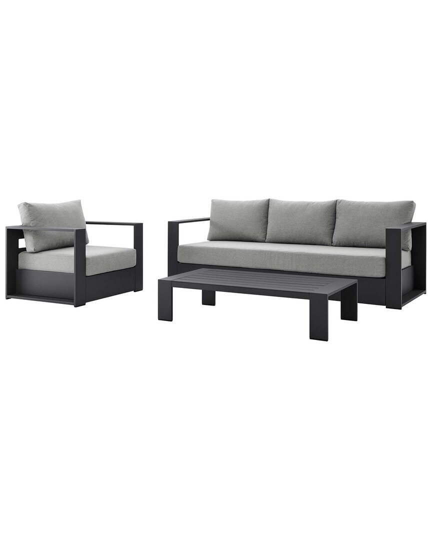 Modway Tahoe Outdoor Patio 3-piece Set In Gray