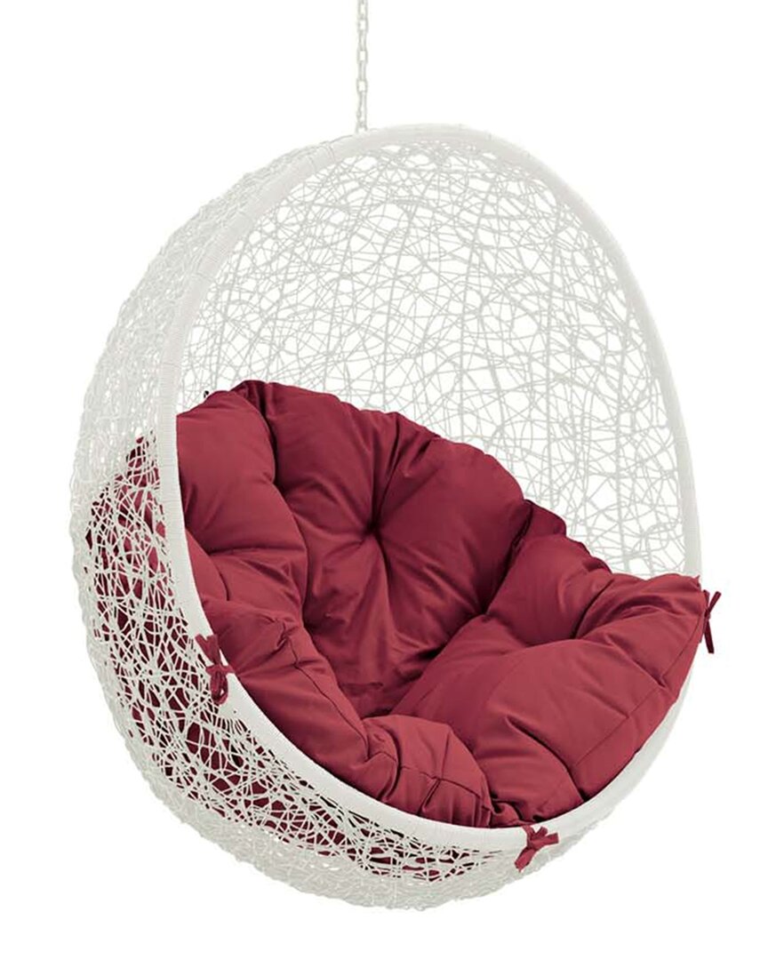 Modway Hide Outdoor Patio Swing Chair In White