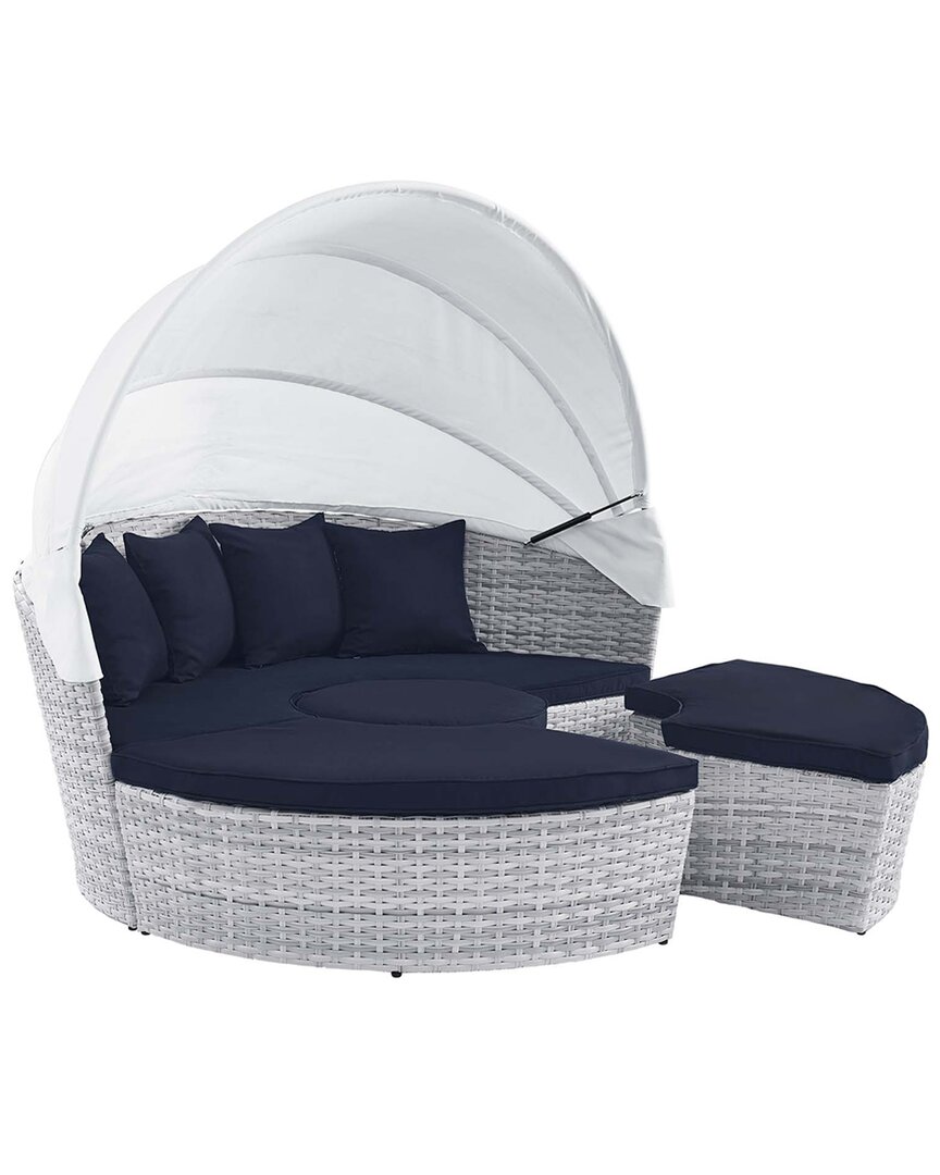 Modway Scottsdale Canopy Outdoor Patio Daybed In Gray
