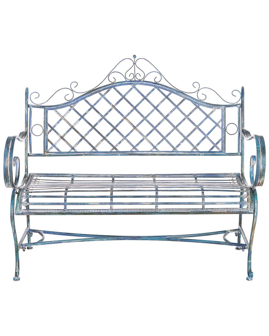 Safavieh Abner Outdoor Bench In Blue
