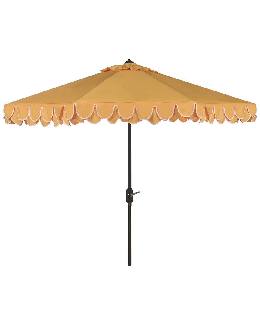 Safavieh Elegant Valance 11ft Umbrella In Yellow