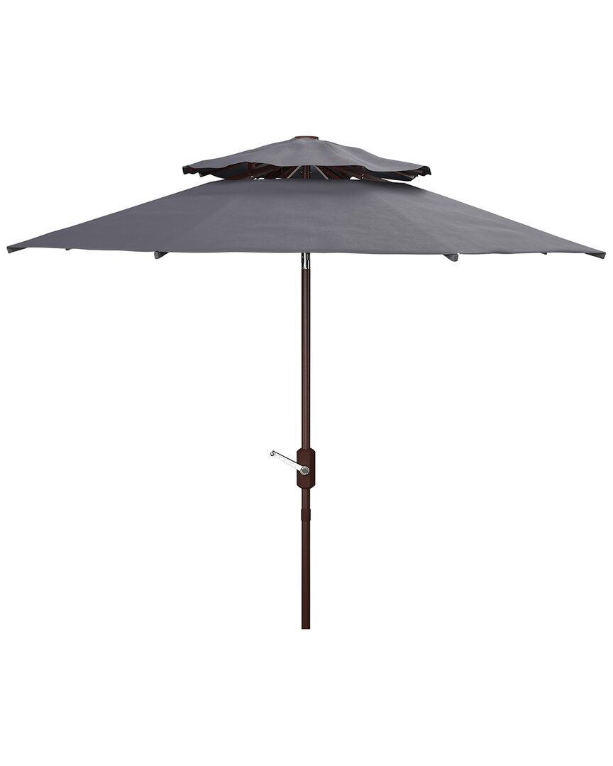 Safavieh Lorenia 9ft Double Top Umbrella In Blue