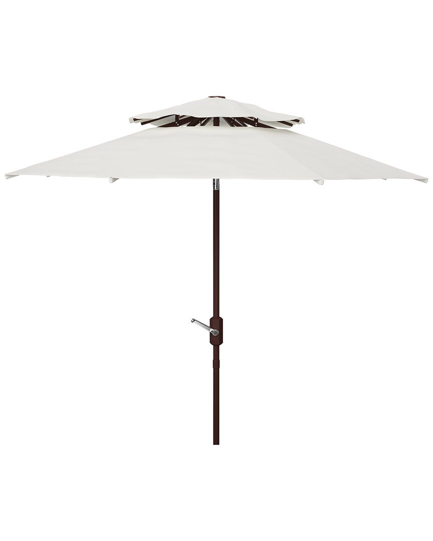 Safavieh Lorenia 9ft Double Top Umbrella In White