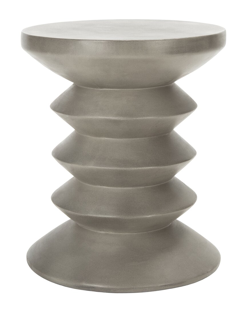 Safavieh Benaya Outdoor Concrete Accent Table In Grey