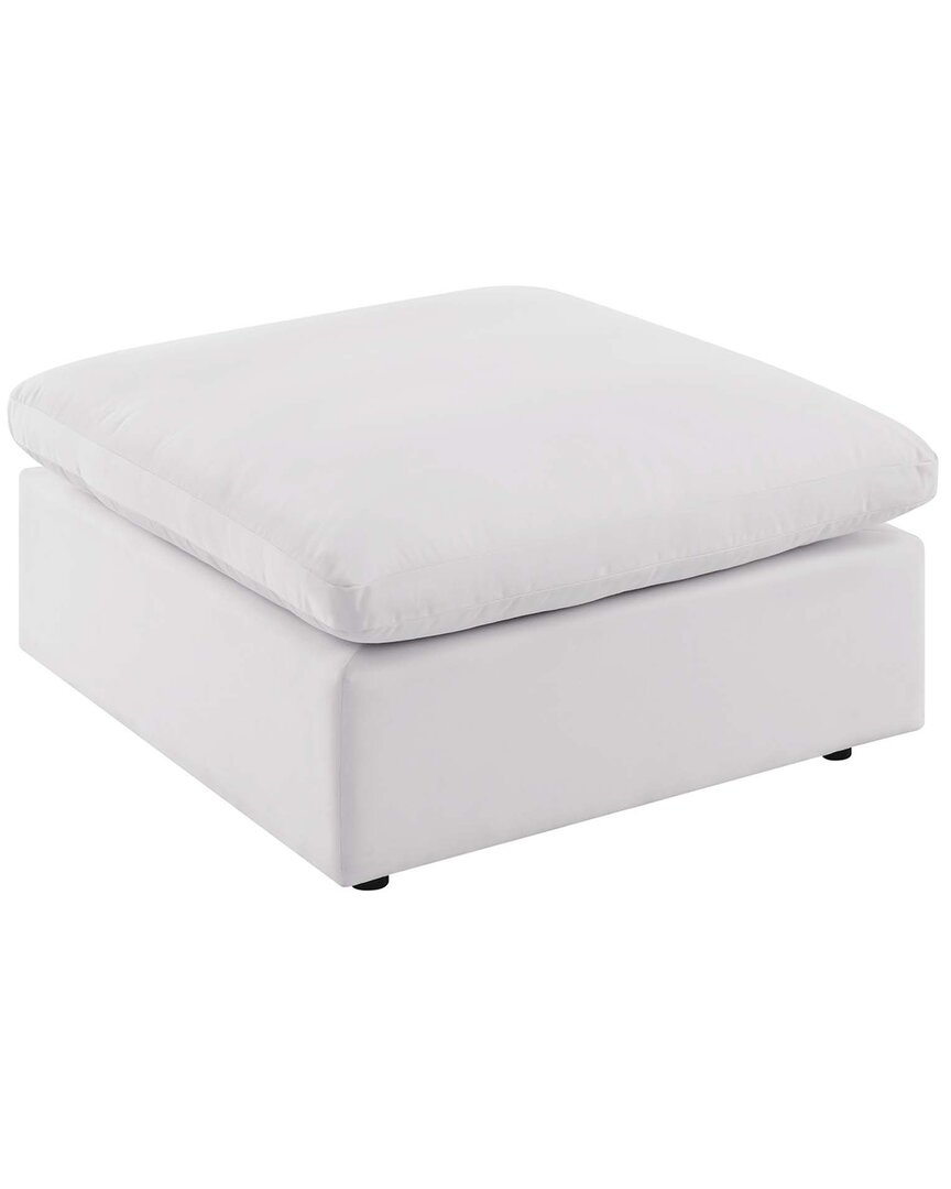 Modway Commix Overstuffed Outdoor Patio Ottoman In White