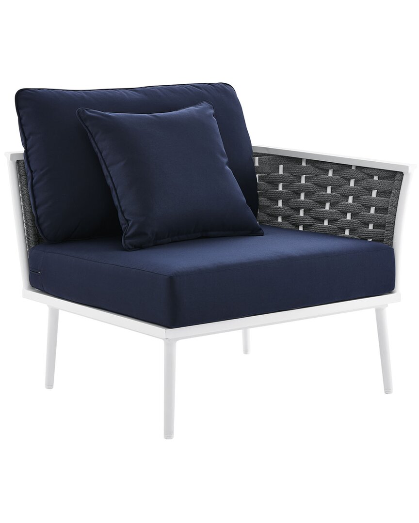 Modway Stance Outdoor Patio Aluminum Right-facing Armchair In White