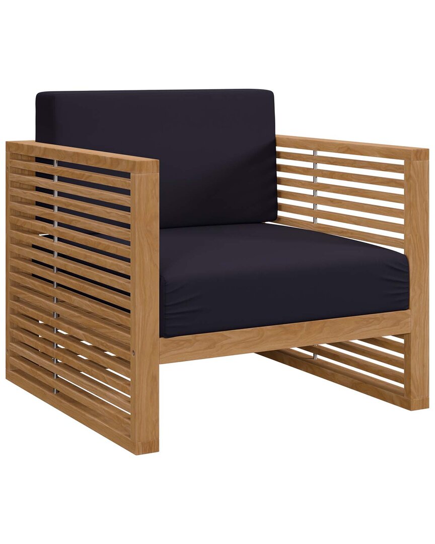 Modway Carlsbad Teak Wood Outdoor Patio Armchair In Brown