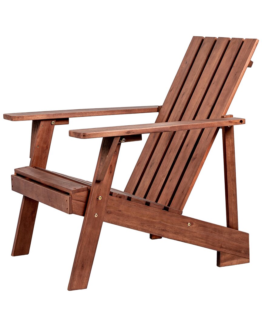 Jonathan Y Irving Outdoor Patio Adirondack Chair In Brown