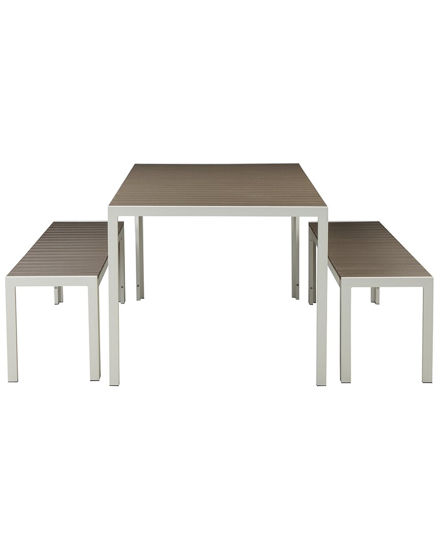 Pangea Home Breeze 3pc Dining Set In Grey