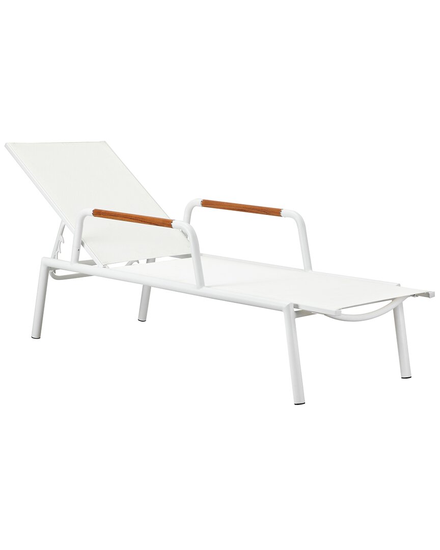Pangea Home Set Of 2 Dean Arm Loungers In White