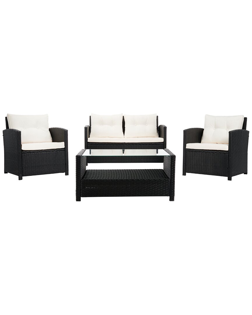 Safavieh Vellor Outdoor 4pc Living Set In Beige