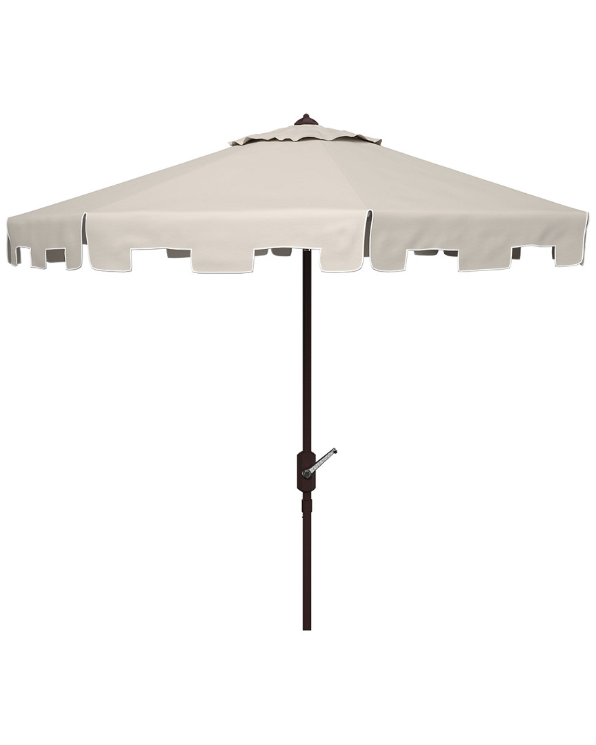 Safavieh Zimmerman 11ft Round Market Umbrella In White