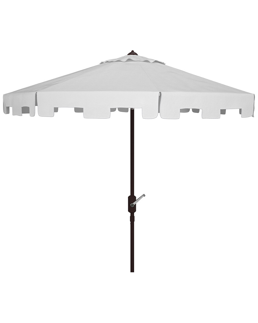 Safavieh Zimmerman 11ft Round Market Umbrella In White