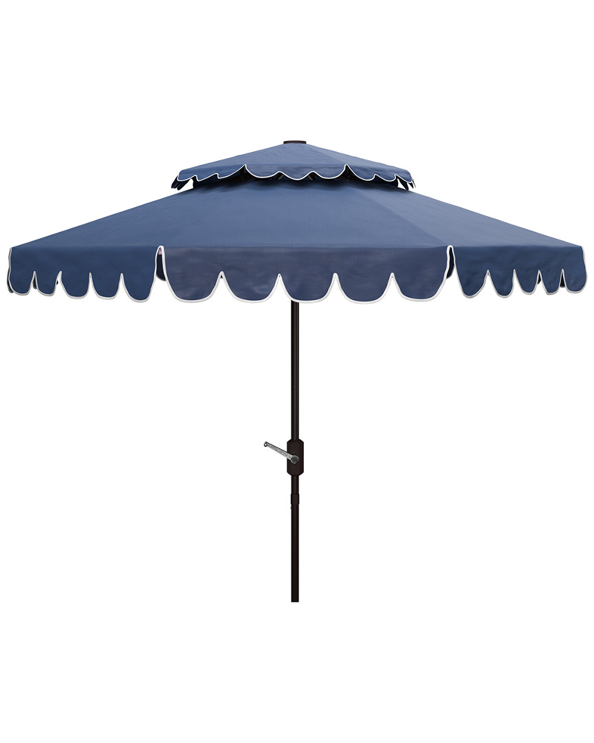 Safavieh Venice 9ft Round Double Top Crank Umbrella In White