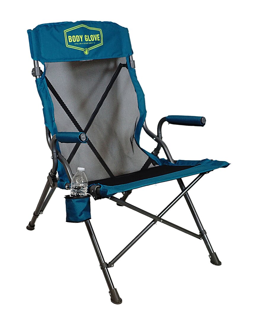 Body Glove Camping Chair With Mesh Backrest In Blue