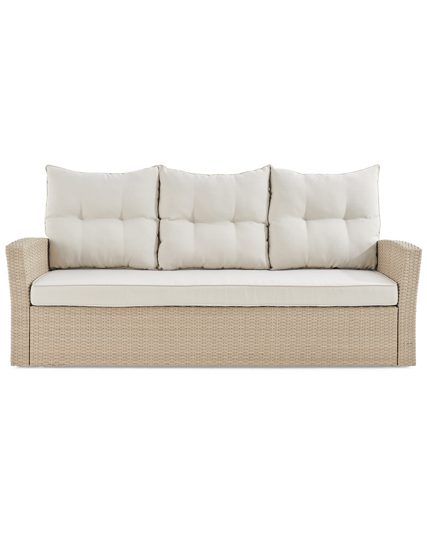 Alaterre Canaan All-weather Wicker 70in Outdoor Sofa With Cushions