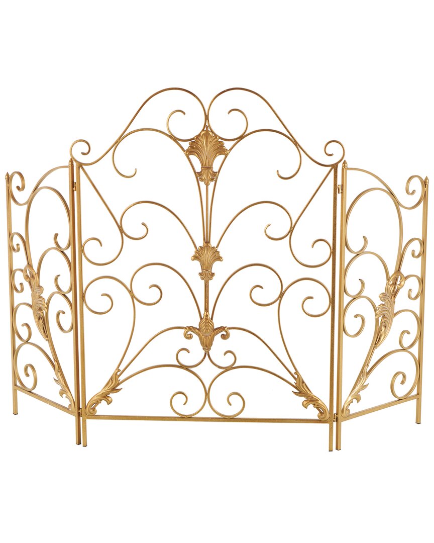 Peyton Lane Fireplace Screen In Gold