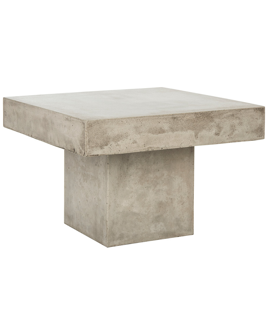 Safavieh Tallen Indoor/outdoor Modern Concrete Coffee Table In Dark Gray