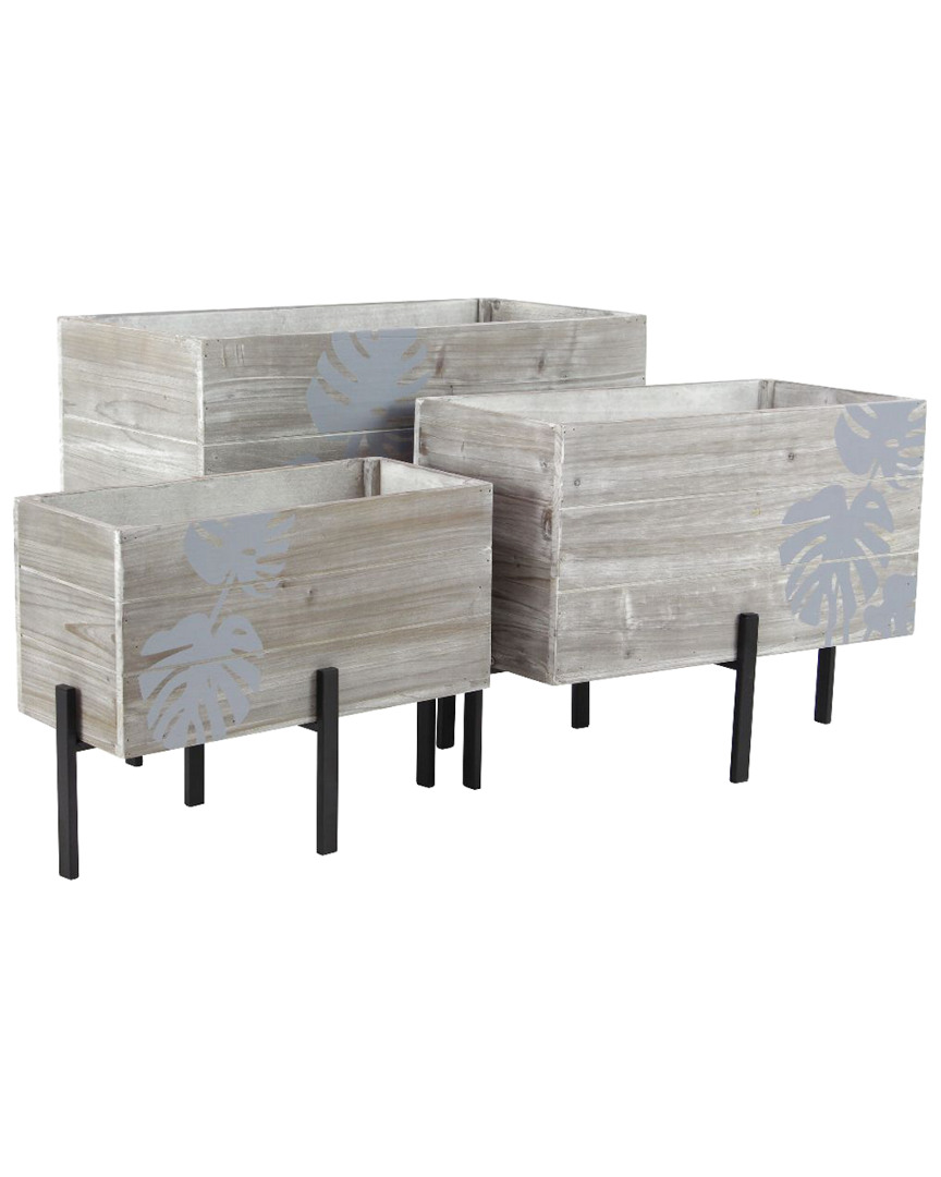 Peyton Lane Rectangular Planters With Stands