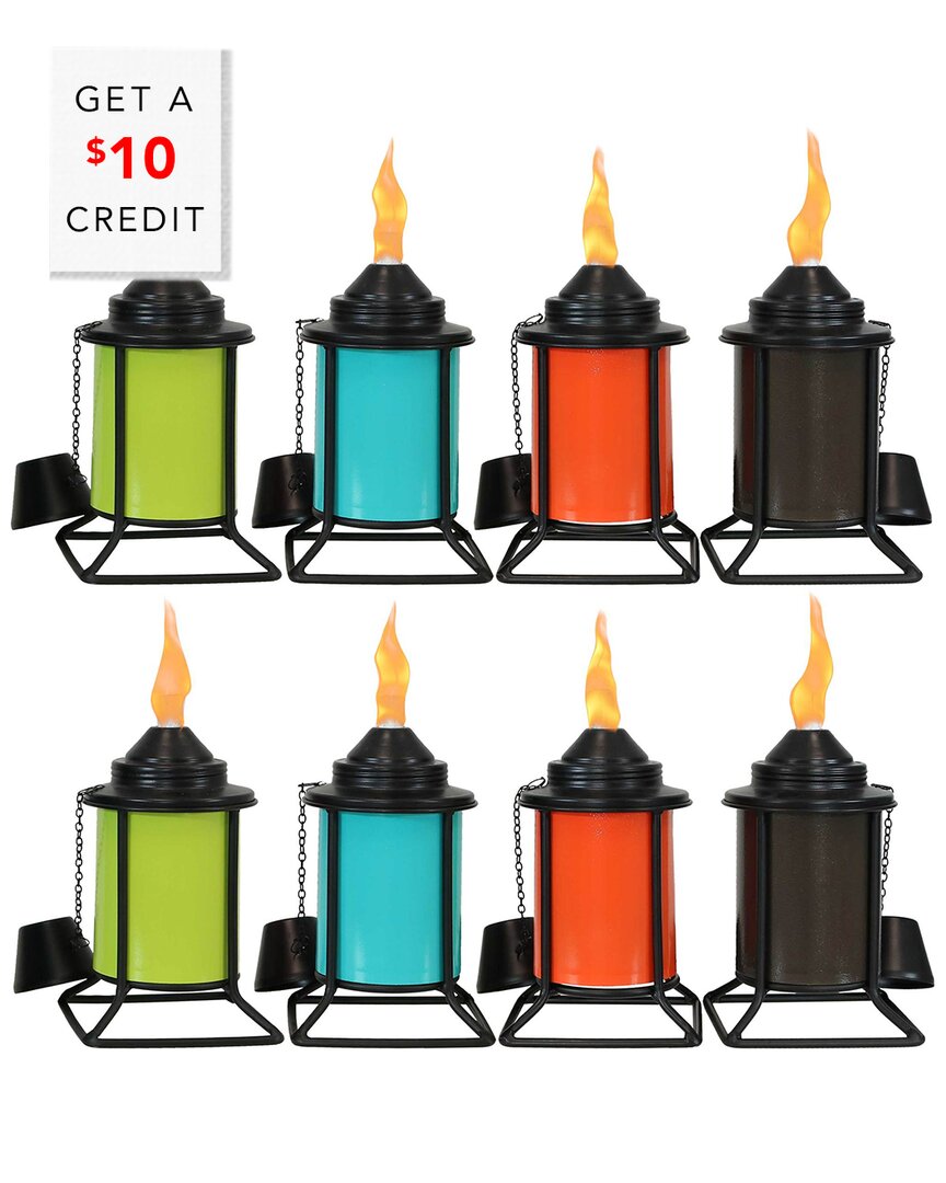 Sunnydaze Multi-color Outdoor Backyard Patio Tabletop Metal Torches With $10 Credit In Multi
