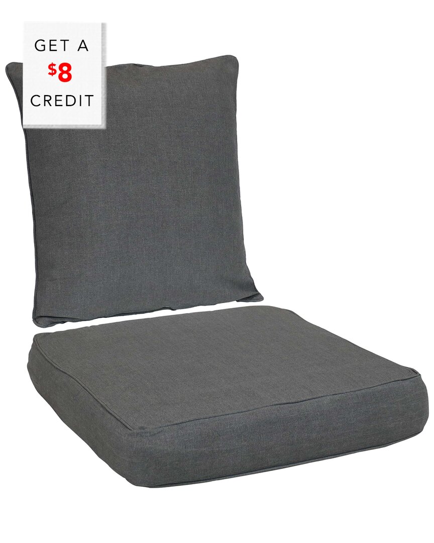 Sunnydaze Back And Seat Cushion Set For Outdoor Deep Seating With $8 Credit In Grey