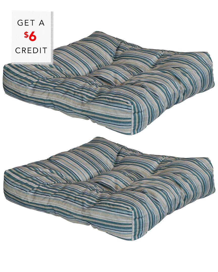 Sunnydaze Indoor/outdoor Replacement Square Tufted Patio Chair Seat And Back Cushions - 20" - 2pk In Brown