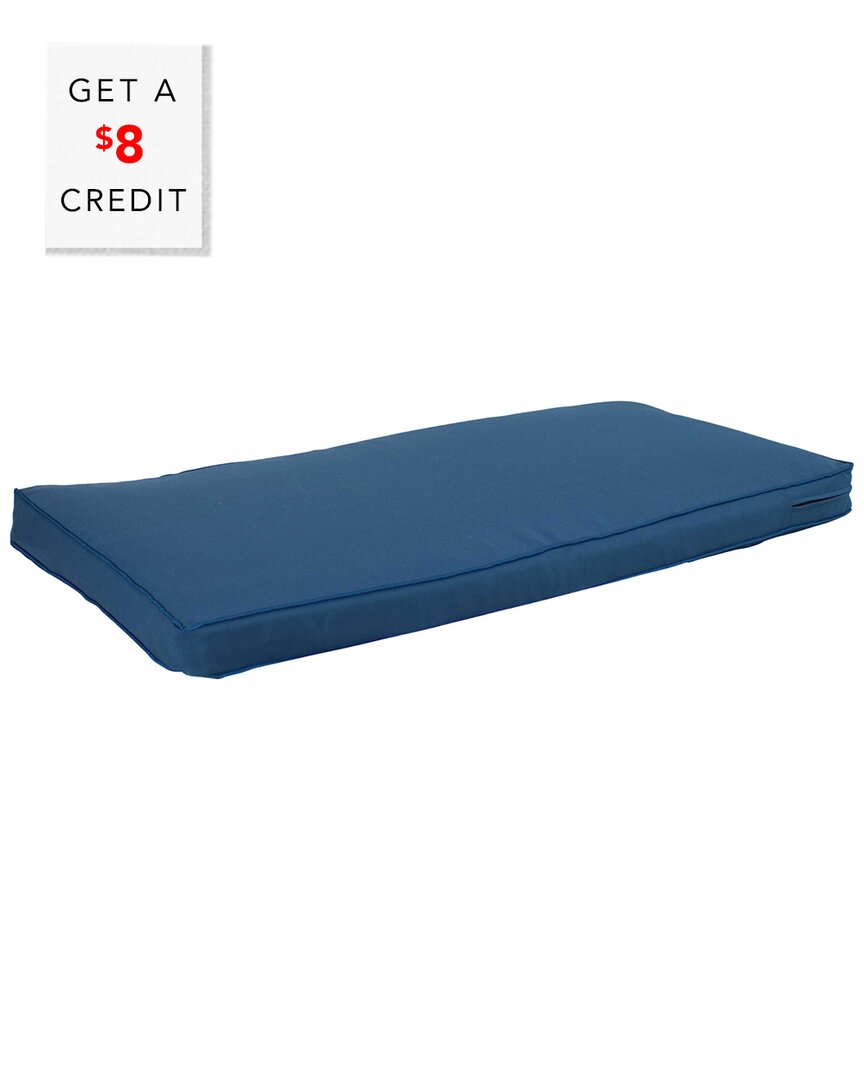 Shop Sunnydaze Outdoor Cushion For Bench Or Porch Swing With $8 Credit In Blue