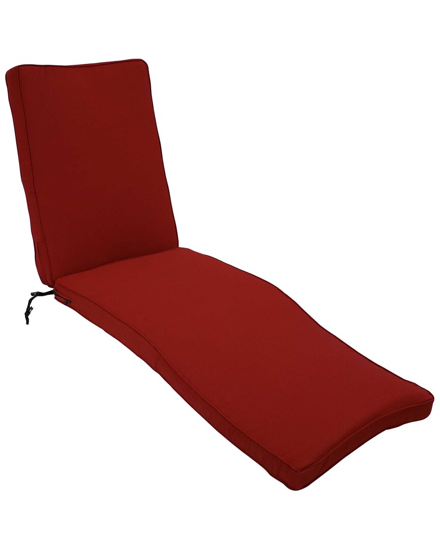 Shop Sunnydaze Outdoor Patio Chaise Lounge Cushion In Red