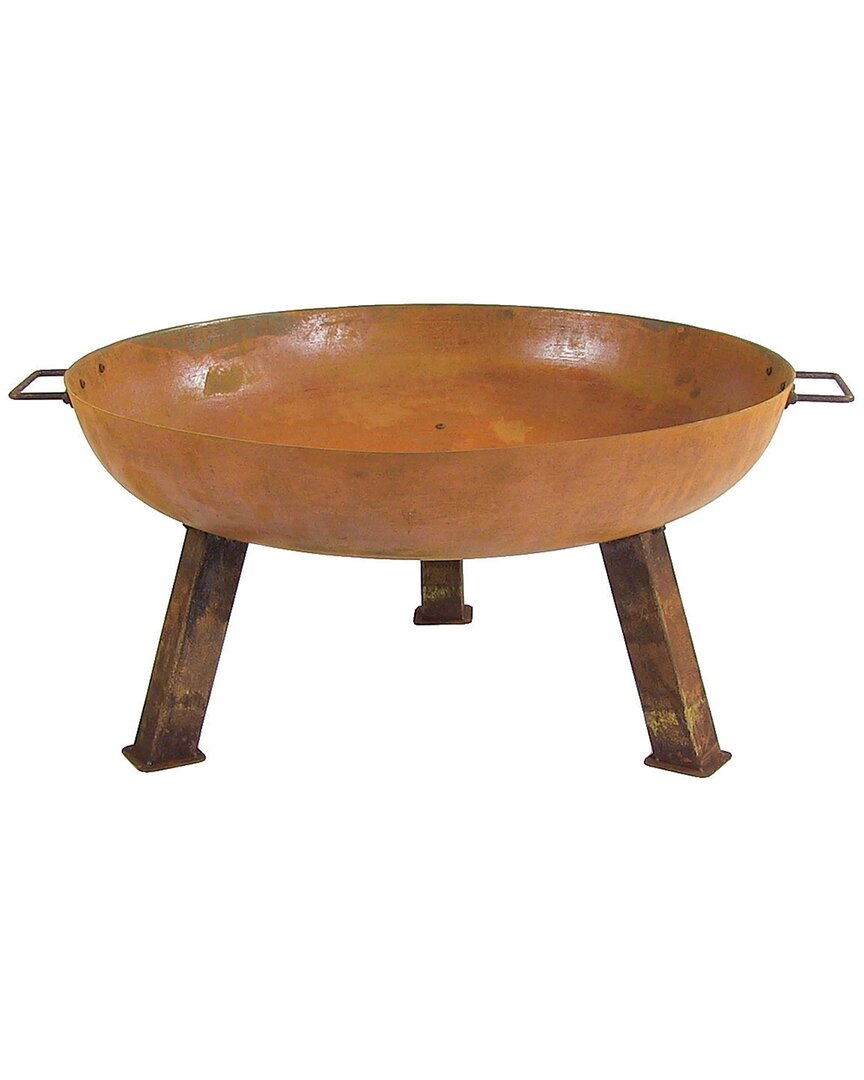 SUNNYDAZE SUNNYDAZE 30IN FIRE PIT CAST IRON WITH RUSTIC FINISH WOOD-BURNING FIRE BOWL 