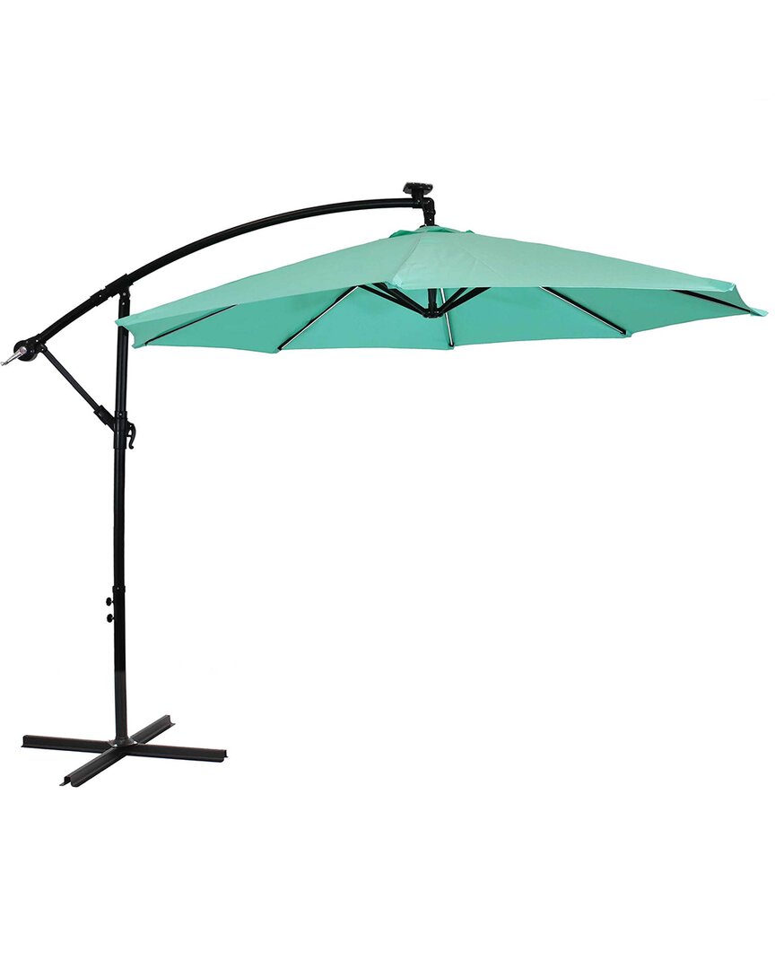 Sunnydaze Offset Umbrella In Green