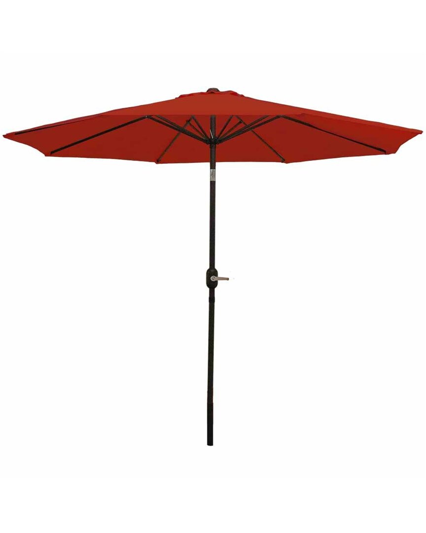 Shop Sunnydaze Aluminum Patio Market Umbrella With Tilt And Crank In Orange
