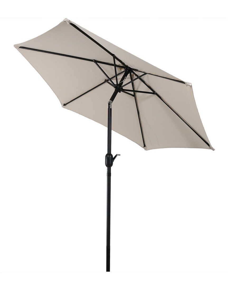 Sunnydaze Outdoor Patio Market Umbrella W/ Tilt & Crank- Aluminum In Brown