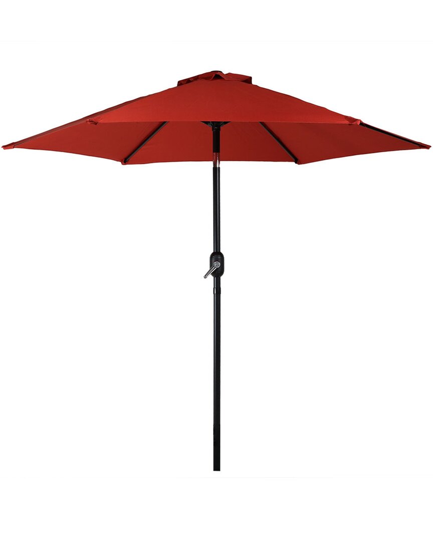 Sunnydaze Patio Market Umbrella W/ Tilt & Crank In Orange