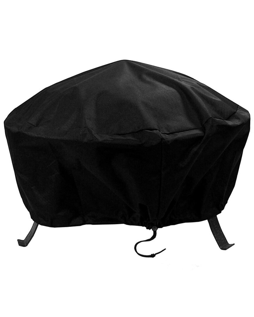 Shop Sunnydaze Fire Pit Cover Round Durable Waterproof 300d Polyester In Black