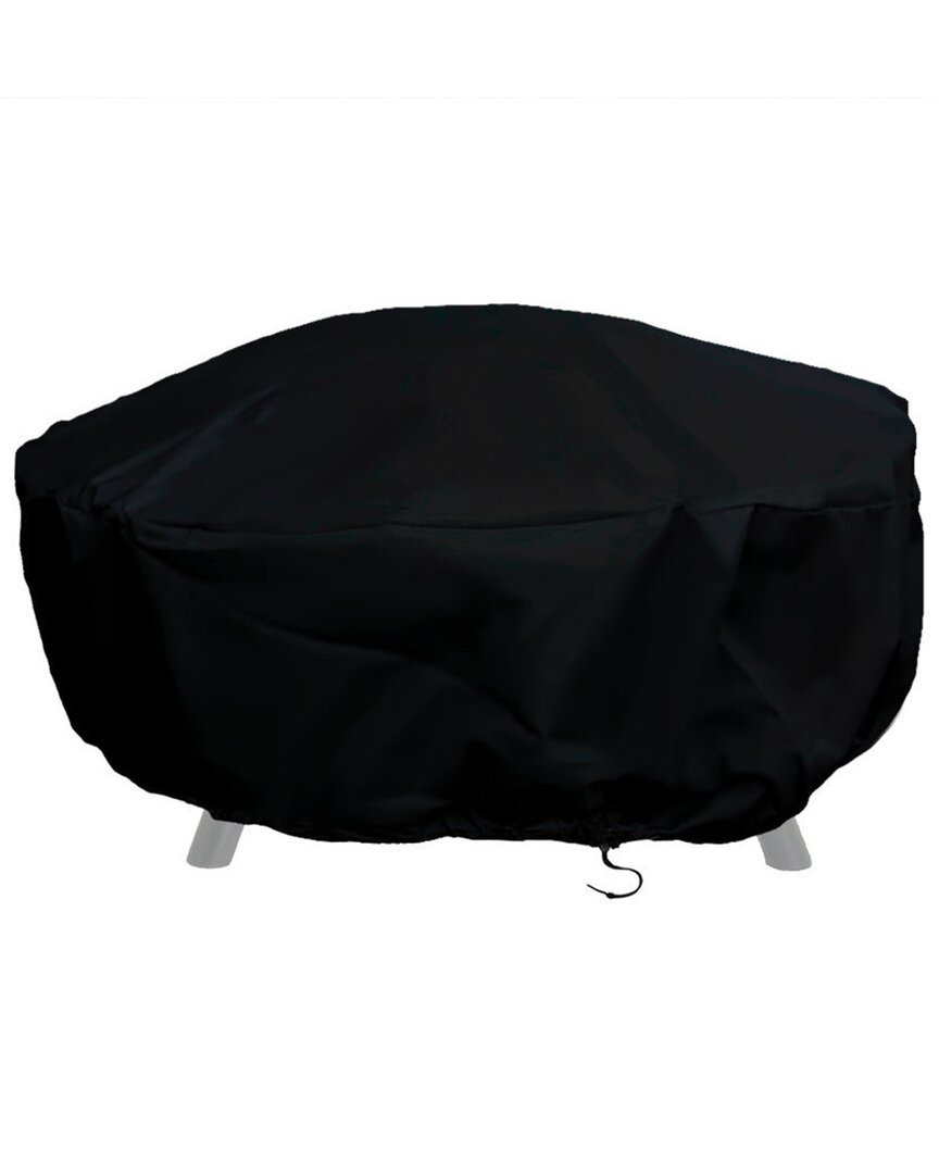 Shop Sunnydaze Fire Pit Cover Round Durable Waterproof 300d Polyester In Black