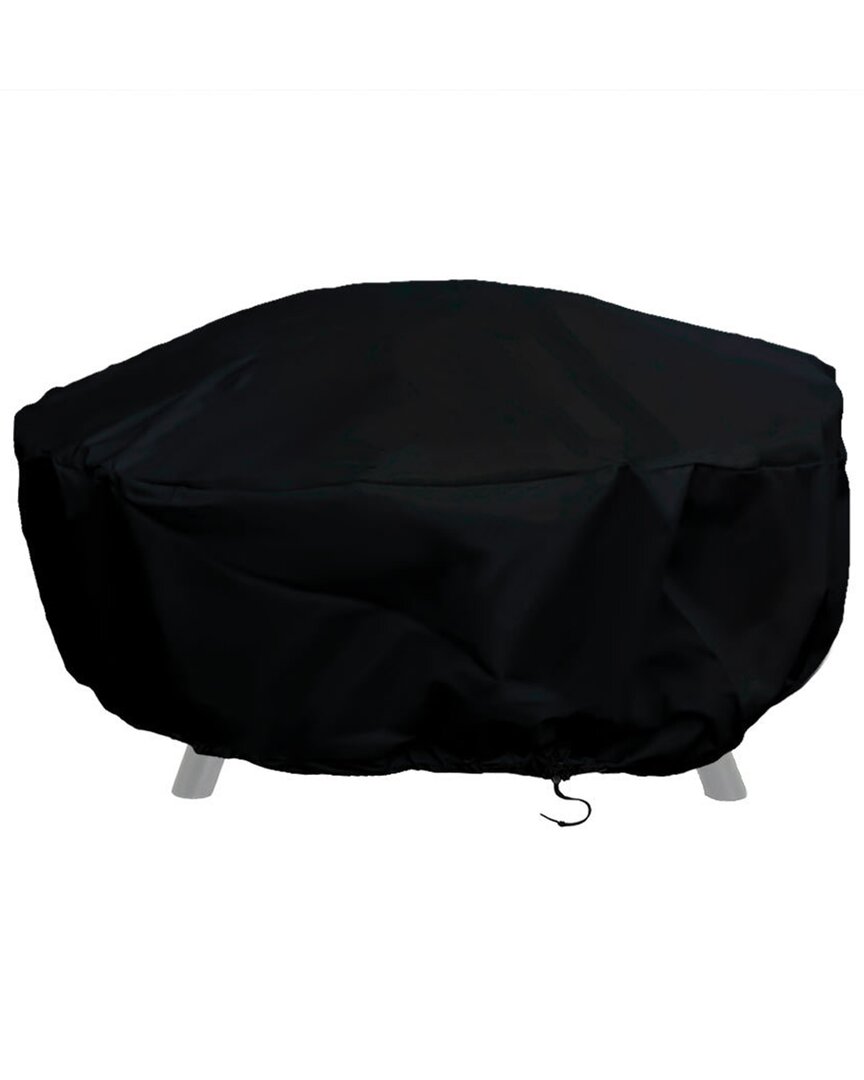 Sunnydaze Fire Pit Cover Round Durable Waterproof 300d Polyester In Black