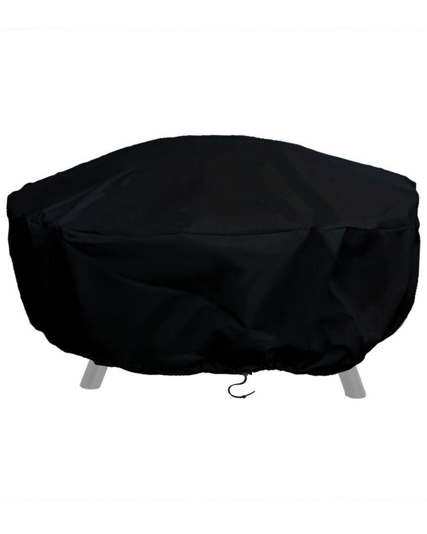 Sunnydaze Fire Pit Cover Round Durable Waterproof 300d Polyester In Black