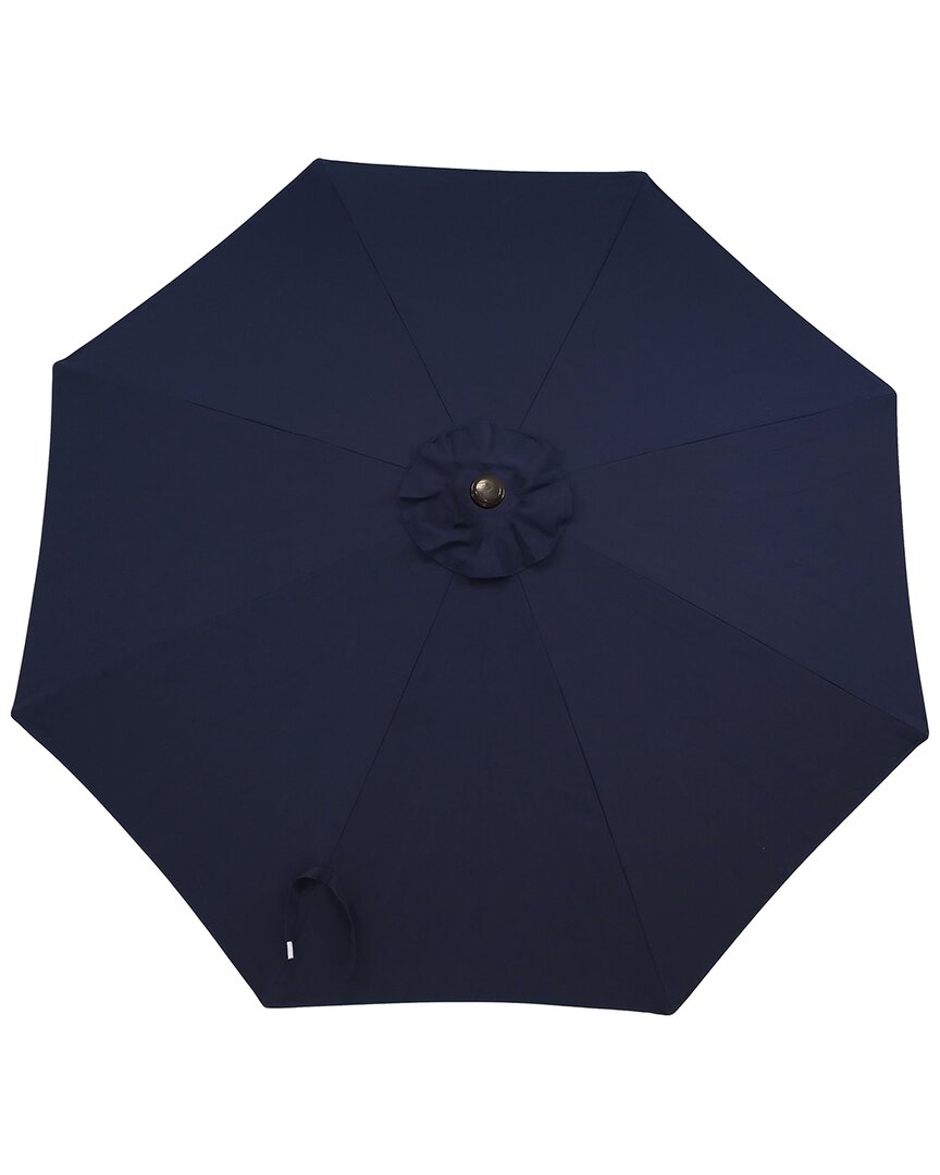 Sunnydaze 9' Outdoor Navy Blue Sunbrella Aluminum Market Patio Deck Umbrella In Blue