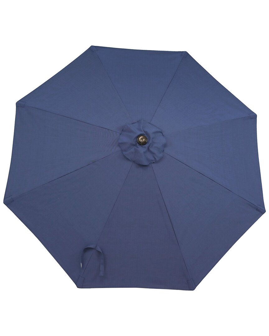 Shop Sunnydaze 9' Fade Resistant Outdoor Patio Umbrella With Auto Tilt In Blue
