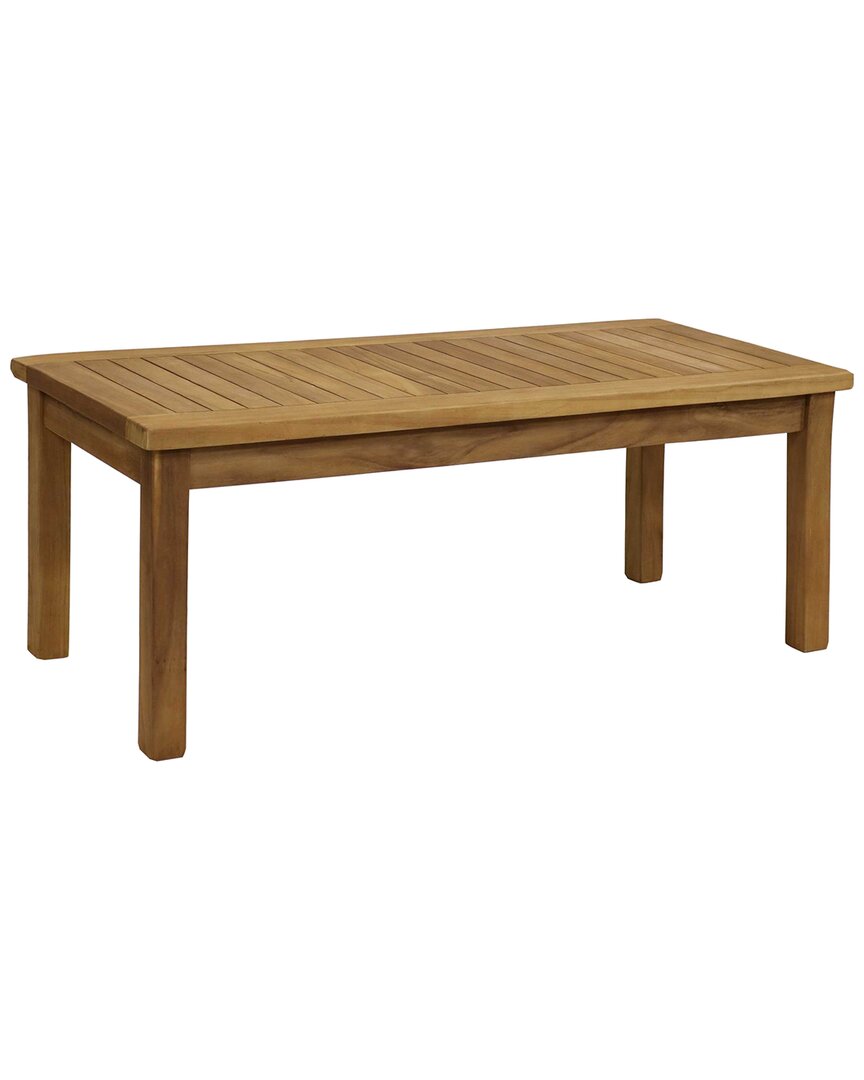 SUNNYDAZE SUNNYDAZE TEAK WOODEN OUTDOOR PATIO COFFEE TABLE 