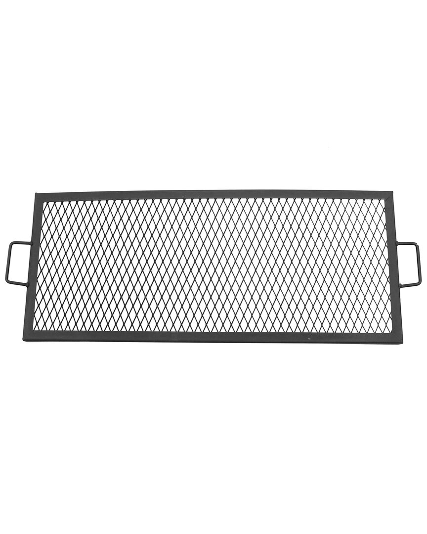 Sunnydaze 36in Fire Pit Coo Grill Grate Steel Mesh Xmarks Rectangle