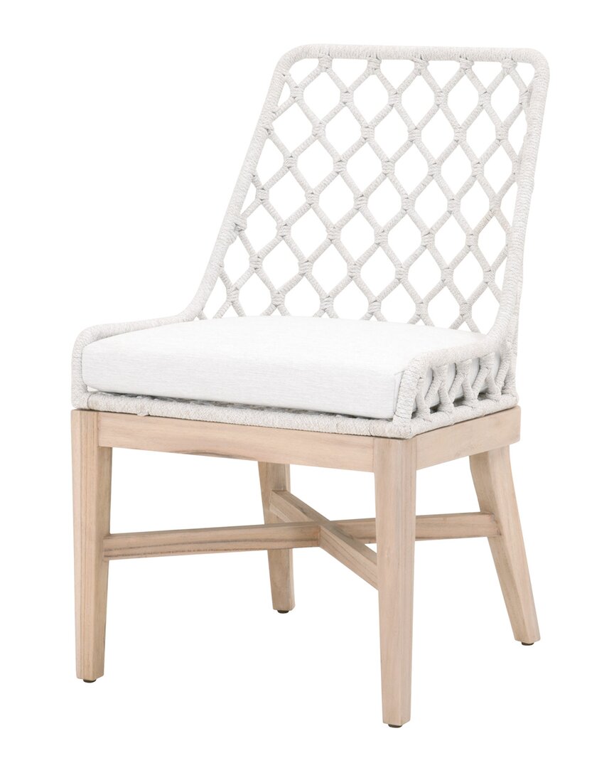 Essentials For Living Lattis Outdoor Dining Chair In White