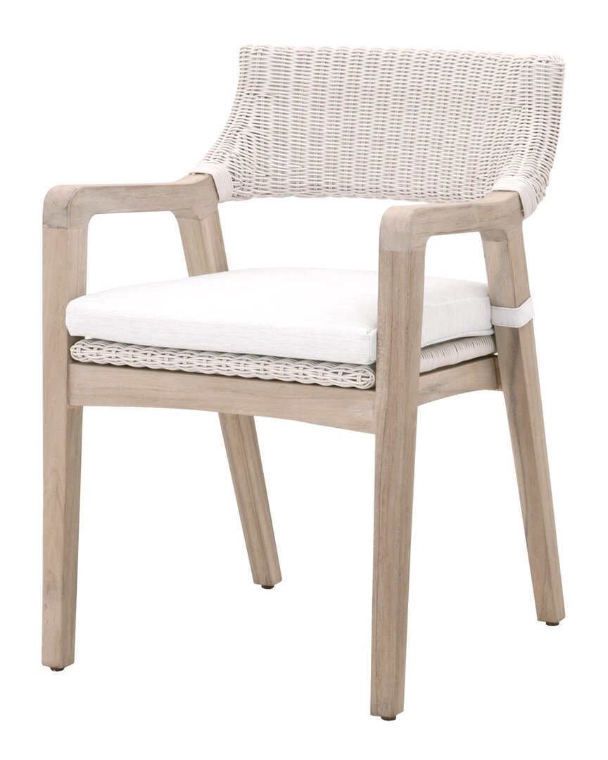 Essentials For Living Lucia Outdoor Arm Chair In White