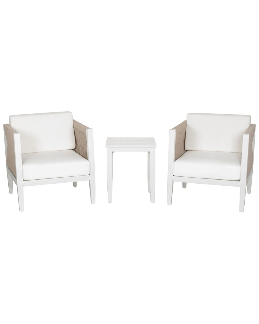 Linon Claiborne Outdoor 3pc Set In White
