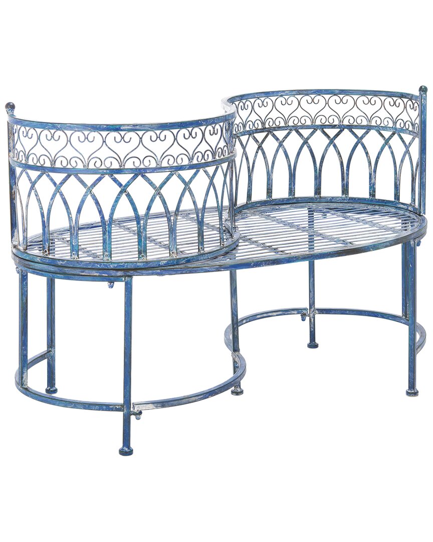 Safavieh Lara Kissing Bench In Blue