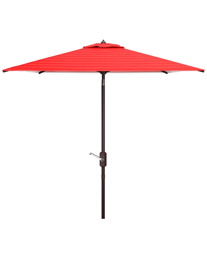 Shop Safavieh Athens 7.5' Square Umbrella In Red
