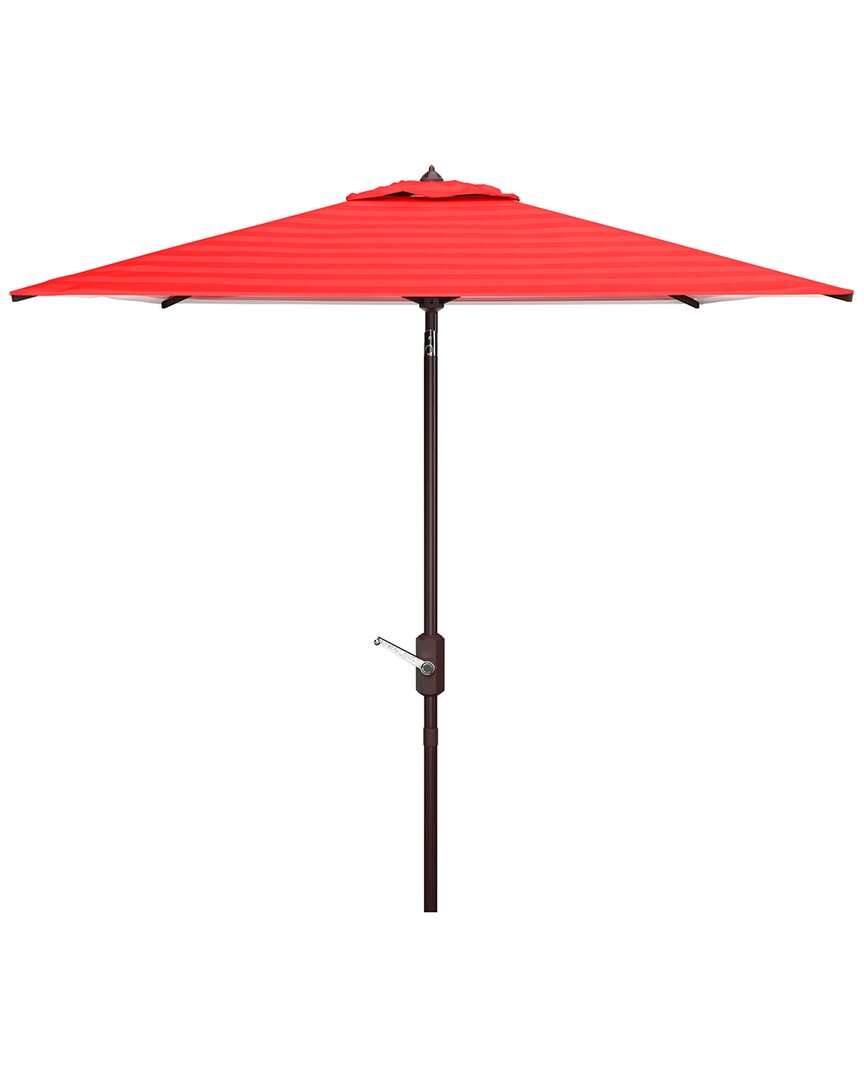 Safavieh Indoor/outdoor Athens 7.5' Square Umbrella In Red