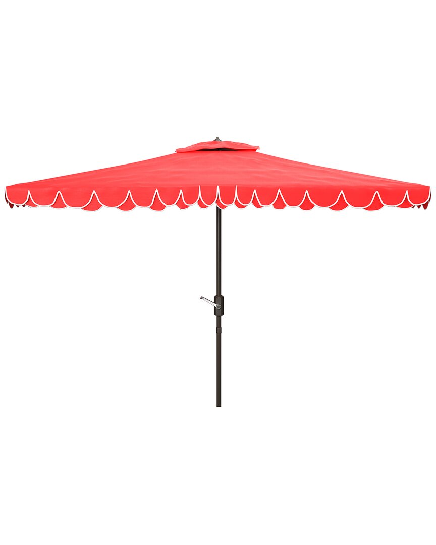 Shop Safavieh Elegant 6.5x10 Rect Umbrella In Red