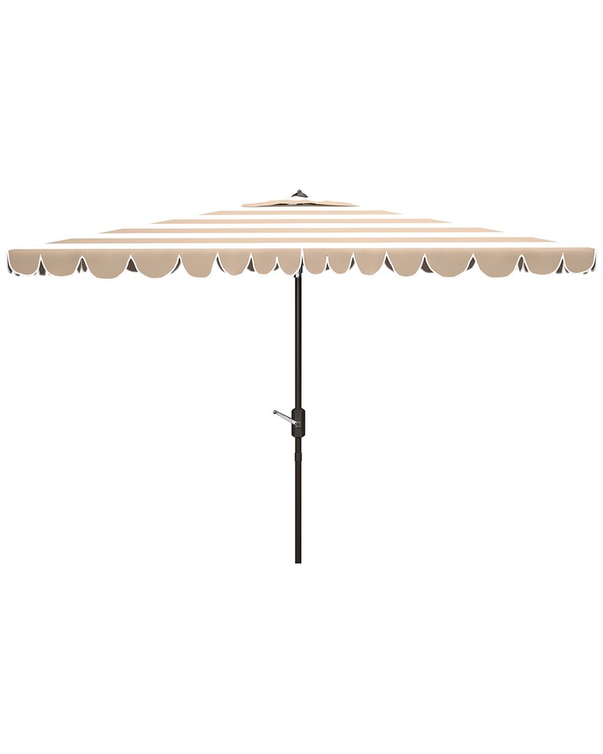 Shop Safavieh Vienna 6.5x10 Rect Umbrella In Beige